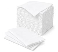 Paquete de 100 servilletas de papel blanco, 30 x 30 cm, servilletas de papel suaves y fuertes de 1 capa para cada ocasión, pañuelos diarios, ideales para fiestas, bodas y uso general de catering