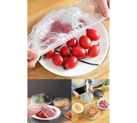 Paquete de 100 tapas prácticas para ollas y platos que preservan la frescura tapas multiusos para almacenamiento de alimentos
