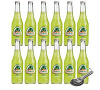[Paquete de 12] [Cuchara medidora gratis] Jarritos de refresco para envío de pulpa para un envío más seguro, 12.5 onzas líquidas (lima)