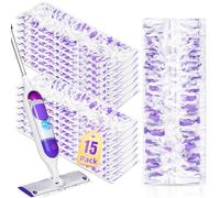 Paquete de 15 almohadillas desechables para fregona Swiffer Power Mop multisuperficie y mopa de madera PowerMop, almohadillas PowerMop de repuesto para limpieza de suelos