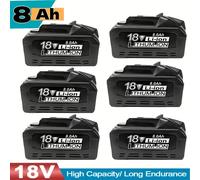 Paquete de 2/4/6 Baterías de repuesto Bl1830B de 18V 8.0Ah para Makita 18 V Li-Ion BL1850 BL1850B BL1830 BL1860B BL1845 BL1835 BL1815 194205-3 -400 BL1866 0 con batería LED para herramientas