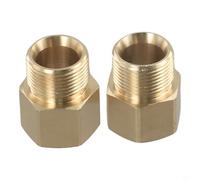 Paquete de 2 acopladores de lavadora a presión M22 de 15 mm macho a 14 mm hembra, adaptador de latón de 4500 PSI de alta presión para limpieza
