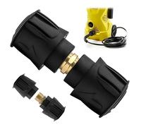 Paquete de 2 adaptadores de conexión rápida de alta presión para lavadoras a presión Kärcher M22 de 14 mm, conectores de manguera y pistola compatibles con Karcher K2 K3 K4 K5 K6 K7 acoplamientos de