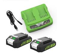 Paquete de 2 baterías de 24 V y 3,0 Ah para Greenworks G24B2 y G24B4