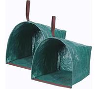 Paquete de 2 bolsas de basura de patio, bolsa de jardín grande tipo recogedor para recoger hojas, bolsas reutilizables resistentes para césped y hojas, contenedor de residuos de jardín para limpiar