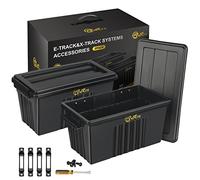 Paquete de 2 cestas E-Track, caja de almacenamiento para accesorios E-Track para remolque cerrado, sistema Etrack para organizador de herramientas, cesta colgante para taller y garaje, organizador de