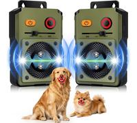Paquete de 2 dispositivos antiladridos para perros, dispositivos ultrasónicos recargables de control de perros, dispositivos disuasivos automáticos de ladridos con 3 modos, silenciador sónico de 33