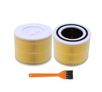 Paquete de 2 filtros de repuesto compatibles con LEVOIT Core 300 y Core 300S purificador de aire 3 en 1, sistema de filtración de carbón activado adecuado para dueños de mascotas, elimina hasta el