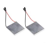 Paquete de 2 hojas de generador de ventilador de chimenea de 40 mm, piezas de motor semiconductor para estufas de leña, color plateado