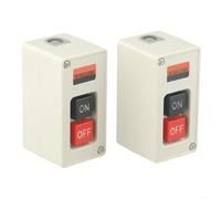 Paquete de 2 interruptores de botón 3P 30A mantenido TBSP-330 3.7KW Interruptor de encendido y apagado para control de motor de máquina textil