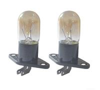 Paquete de 2 luces de repuesto para horno microondas, base E14, 250 V, 20 W, lámpara de globo de vidrio transparente para la mayoría de hornos de marca y electrodomésticos resistentes