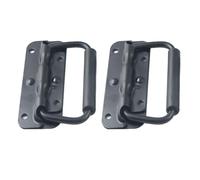 Paquete de 2 manijas de pecho de hierro con resorte de goma | Estas asas de pecho de hierro cuentan con un diseño con resorte y agarre de goma para un transporte cómodo y silencioso.