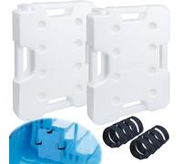 Paquete de 2 pesas de escalera de piscina para piscinas sobre el suelo, pesas de plástico extraíbles para escalones, contenedor de anclaje, bolsa de arena con 8 correas de gancho y bucle que soportan