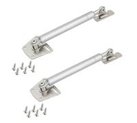 Paquete de 2 puntales de gas desplegables 100 N | Bisagras abiertas suaves de cabeza de metal de alta calidad | Soporte de pistón de apertura lenta resistente para armarios de cocina, escritorios de