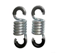 Paquete de 2 resortes resistentes para silla colgante de porche, gancho de extensión que absorbe los golpes con almohadilla de ruido, suspensión de bolsa de gimnasio para jardín, patio, gimnasio