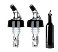 Paquete de 2 Vertidores de Vino de 30ml - Dosificador Cuantitativo para Vino y Licores | Vertedor de Botella de Acero Inoxidable | Accesorio de Bar Profesional para Cócteles, Whisky y Licor