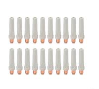 Paquete de 20 boquillas de soldadura de revestimiento antiadherente de 40 x 1,2 mm para soplete de soldadura MIG 15AK, accesorios de protección de escoria de soldadura de metal de cobre