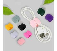 Paquete de 20 clips de almacenamiento y organizador de cables, versátil gestión de cables y carga para viajes, escritorio y hogar, soportes seguros y ordenados para cables de datos (verde)
