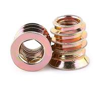 Paquete de 20 piezas M6/M8/M10 de aleación de zinc, tuercas hexagonales, insertos de madera surtidos.
