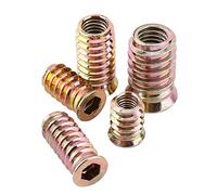 Paquete de 20 piezas M6/M8/M10 de aleación de zinc, tuercas hexagonales, insertos de madera surtidos.
