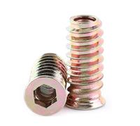 Paquete de 20 piezas M6/M8/M10 de aleación de zinc, tuercas hexagonales, insertos de madera surtidos.