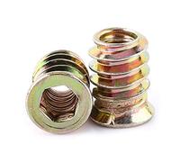 Paquete De 20 Piezas M6/M8/M10 Tuercas Hexagonales Y Insertos De Madera De Aleación De Zinc Para Reparaciones En Muebles Y Estructuras De Madera