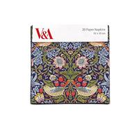 Paquete de 20 servilletas de papel, diseño de ladrón de fresas de William Morris, vajilla desechable Museums & Galleries