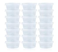 Paquete de 24 contenedores de almacenamiento de limo de plástico transparente a prueba de fugas, vasos de almacenamiento de bolas de espuma con tapas, macetas de limo