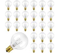 Paquete de 25 Bombillas de Repuesto E12 G40 7W, Blanco Cálido 2200K, AC 220-240V, IP44 Resistencia, E12 Base, Bombillas de Globo G40, Decoración para Luces de Cadena, Jardín, Bodas, Fiestas, Cámping