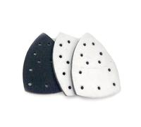 Paquete de 3 almohadillas para lijadora de mouse, 105 mm x 152 mm, almohadilla de interfaz de espuma de 11 agujeros con bucle de gancho compatible con lijadora Bosch Multi y lijadora de detalles para