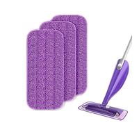 Paquete de 3 almohadillas reutilizables compatibles con mopas Swiffer Wet Jet Mops, almohadillas de chorro húmedo, recambios de almohadillas de fregona lavables a máquina para limpieza de suelos con