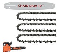 Paquete de 3 cadenas de motosierra de 12 pulgadas con barra