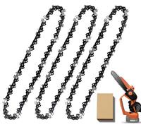 Paquete de 3 cadenas de motosierra de 8 pulgadas para barra de 20 cm, 33 eslabones de transmisión, paso de 3/8 pulgadas, calibre de 0.04 pulgadas, se adapta a DOLMAR, Echo, Gardenline, Titan, Black &