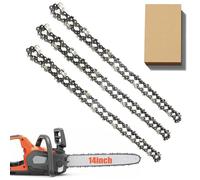 Paquete de 3 cadenas de motosierra para barra de 14 pulgadas, LP de 3/8 pulgadas, 50 eslabones de transmisión de 0.050 pulgadas (1.3 mm), cadena de repuesto para modelos STIHL MS180 MS181 018 y más
