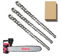 Paquete de 3 cadenas de motosierra para barra de 16 pulgadas, 56 eslabones de 1 cm LP de 0.127 cm de calibre para Oregon
