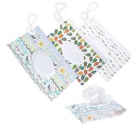 Paquete de 3 dispensadores de toallitas para bebé, soporte portátil reutilizable, bolsa de toallitas de viaje, bolsa de toallitas húmedas para bebé o personal