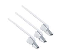 Paquete de 3 palancas de repuesto para tanque de inodoro con adaptador de descarga estándar, adaptador de montaje frontal, soporte frontal, incluye repuesto