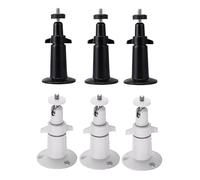 Paquete de 3 soportes de pared de seguridad negros para cámaras Arlo, ajustables para uso en interiores y exteriores.
