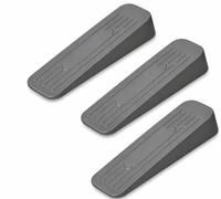 Paquete de 3 topes de puerta de goma gris resistentes, antideslizantes, duraderos, 12 x 3,5 x 2 cm