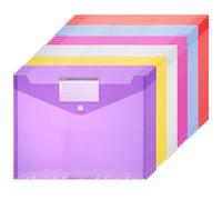 Paquete de 30 bolsas de documentos A4, carpeta de documentos de 6 colores con 11 agujeros, bolsa de documentos A4, carpeta impermeable para organizar documentos