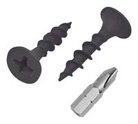 Paquete de 300 piezas de acero al carbono fosfato negro 3,5 x 19 mm Tornillos para paneles de yeso, tornillos para madera, cabeza de corneta Phillips, sujetadores de aglomerado (300, 3,5 x 19 mm)