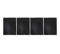 Paquete de 4 alfombrillas de filtro de carbón activado para contenedores de compost, cinta de doble cara para Joseph 60 48 50, compatible con negro, 9,5 x 7 x 0,5 cm, residuos de cocina del hogar