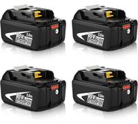 Paquete de 4 baterías de repuesto para Makita 18 V 5.0 Ah BL1850 BL1840B BL1860B BL1830B BL1820B BL1860 BL1840 BL1830 BL1820 con indicador de carga herramientas eléctricas inalámbricas