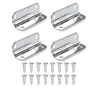 Paquete de 4 bisagras de acero inoxidable de repuesto para reparación de enfriadores con tornillos, se adapta a cofres de hielo iglú de 25 a 165 cuartos de galón rectangulares con bisagras