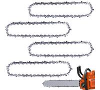 Paquete de 4 cadenas de motosierra de 40 cm 3/8 Pulgadas 1,3 mm 56 TG Cadena de motosierra compatible con Stihl, Dolmar, Husqvarna, Einhell, Bosch, Makita, etc., Longitud de corte de hoja adecuada de