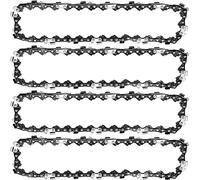 Paquete de 4 cadenas de motosierra de 8 pulgadas para motosierras Sun Joe Swj800e Swj806e Swj802e para sierra de poste Oregon S33, para Greenworks 20302 20192, para Portland 62896 (paso Lp de 3/8