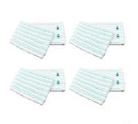 Paquete de 4 fundas de microfibra compatibles con Leifheit para modelos Profi XL y Cotton Plus, cabezales de repuesto blancos para todos los suelos duros, limpieza sin rayas, lavable a máquina, de