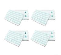 Paquete de 4 fundas de microfibra para mopa Leifheit para modelos Profi XL y Cotton Plus, reutilizables, lavables, almohadillas de limpieza para madera dura para suelos laminados, color blanco, 47 cm