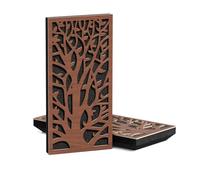 Paquete de 4 paneles decorativos acústicos estrechos | 50 x 25 cm | Absorción de sonido interior del hogar y control de eco | Diseño moderno orgánico | Grosor del modelo: [K2-53 mm | Tuerca]