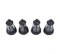 Paquete de 4 piezas de repuesto de faroles solares para estatuas al aire libre, pantalla acrílica hexagonal resistente a la intemperie, luces de decoración de jardín, color negro